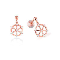 wholesale authentic New Year's luck-bringing 9K, 14K rose gold, 18K yellow gold diamond moissanite custom-made women's earrings-White Gold>9k Moissanite