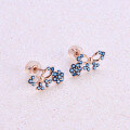 wholesale 14K Creative Ear Studs, 18K Real Gold Earrings, 9K Ear Jewelry, Diamond Moissanite Gemstone, Color Optional-0-2