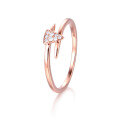 wholesale 9K Gold, 14K Rose Gold, 18K Yellow Gold White Zircon Triangular Geometric Women's Ring Factory Direct-0-0