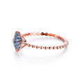 wholesale 18K Gold, 14K Rose Gold, 9K Yellow Gold, Rose Gold, Diamond, Moissanite, Gemstone Cute Girl Floral Ring-0-2