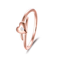 wholesale 18K Rose Gold, 14K White Gold Diamond, and 9K Yellow Gold Moissanite Rings for Valentine's Day-9K Gold-Moissanite HK13