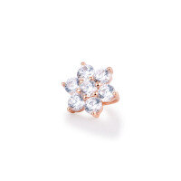 wholesale 18K rose gold classic six-claw pendant with Moissanite for women, fresh and sweet style, 9K Moissanite Christmas gift necklace-White Gold 9K-Moissanite (without chain)