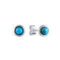 wholesale S925 Sterling Silver Turquoise Earrings, Cross-border Hot Sellers, Fashion-forward Minimalist Ins Style, Drop Shipping-0-4