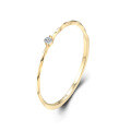 wholesale 18K/14K/9K gold minimalist and fresh style ring with diamond or moissanite, available for dropshipping-0-0
