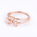 wholesale 18K Gold New Valentine's Day Luxury Four-Leaf Clover Diamond Ring, 14K Gold Moissanite Ring, 9K Zirconia Ring-0-2