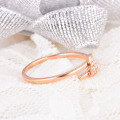 wholesale 9K Gold, 14K Rose Gold, 18K Yellow Gold White Zircon Triangular Geometric Women's Ring Factory Direct-0-3