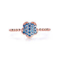 wholesale 18K Gold, 14K Rose Gold, 9K Yellow Gold, Rose Gold, Diamond, Moissanite, Gemstone Cute Girl Floral Ring-0-1