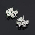 wholesale S925 Luxury Butterfly Earrings with 1ct 5*7 Zambian Color Lab-Grown Emerald, Live Broadcast Same Style-0-2