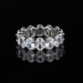 wholesale S925 Silver New Simulated Row Diamond Ring 5*7 Oval Solitaire Ring for Women-0-5
