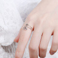 wholesale S925 Sterling Silver Retro Antique Pin Tail Ring Open Joint Knuckle Ring INS Same Style-0-2