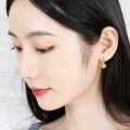 wholesale Metal: S925 Silver Plated with 9K Gold Japanese and Korean Light Luxury Geometric Diamond Drop Earrings for Women, Vintage Floral Vine Earrings, Mori Girl Style Earrings Wholesale-0-1