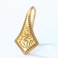 wholesale Metal: S925 Silver Plated with 9K Gold Japanese and Korean Light Luxury Geometric Diamond Drop Earrings for Women, Vintage Floral Vine Earrings, Mori Girl Style Earrings Wholesale-0-3