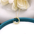 wholesale 10/14/18K Gold Japanese-style Light Luxury Moon Pendant Women's Minimalist Moissanite Diamond Little Prince Necklace New Jewelry Wholesale-0-1
