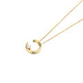 wholesale 10/14/18K Gold Japanese-style Light Luxury Moon Pendant Women's Minimalist Moissanite Diamond Little Prince Necklace New Jewelry Wholesale-0-4