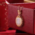 wholesale 925 silver gold-plated retro-style Chinese chic luxury pendant necklace with certificate, inlaid with Hetian jade-0-2