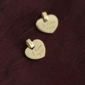 wholesale 9K Solid Gold Korean Factory I Love You Heart Coin Pendant Necklace for Girlfriend-0-0