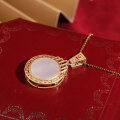 wholesale 925 silver gold-plated retro-style Chinese chic luxury pendant necklace with certificate, inlaid with Hetian jade-0-3