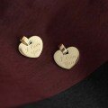 wholesale 9K Solid Gold Korean Factory I Love You Heart Coin Pendant Necklace for Girlfriend-0-1