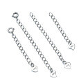 wholesale 925 Silver Necklace Extender Chain Tail Pure Silver Bracelet DIY Accessories Chain Adjustable Extension Chain Connector-0-3