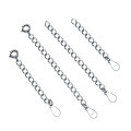 wholesale 925 Silver Necklace Extender Chain Tail Pure Silver Bracelet DIY Accessories Chain Adjustable Extension Chain Connector-0-8