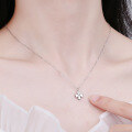 wholesale 925 Sterling Silver Lucky Necklace for Women, Minimalist and Elegant, Ins Light Luxury, Niche Design Four-Leaf Clover Collarbone Chain-0-2
