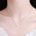wholesale S925 sterling silver new fashion minimalist pearl pendant necklace for women, versatile short collarbone chain, Korean and Japanese style, wholesale-0-1