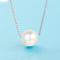 wholesale S925 sterling silver new fashion minimalist pearl pendant necklace for women, versatile short collarbone chain, Korean and Japanese style, wholesale-0-0
