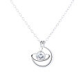 wholesale Pure Silver Dreamy Planet Rose Gold Pendant Necklace, Trendy Niche Light Luxury Collarbone Chain, Minimalist Elegant Internet-famous Gift-0-4