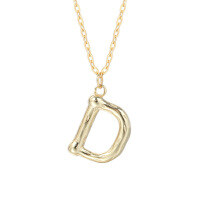 wholesale 925 Silver Farfan Surname Letter Necklace For Women,ins Layering Fashion,。-A2041_Letter D 925 Silver