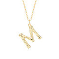 wholesale 925 Silver Farfan Surname Letter Necklace For Women,ins Layering Fashion,。-0-16
