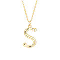 wholesale 925 Silver Farfan Surname Letter Necklace For Women,ins Layering Fashion,。-0-27