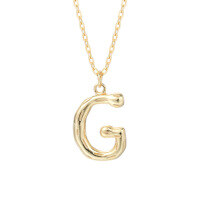 wholesale 925 Silver Farfan Surname Letter Necklace For Women,ins Layering Fashion,。-A2041_Letter G 925 silver