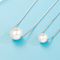wholesale S925 sterling silver new fashion minimalist pearl pendant necklace for women, versatile short collarbone chain, Korean and Japanese style, wholesale-0-3