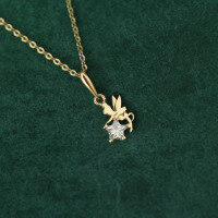 wholesale 9K solid gold Korean jewelry wholesale Didi same Flower Fairyland pendant-9K pendant one price