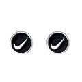 wholesale Pure silver 99 hook earrings new trendy black fitness popular sports couple victory earrings for women-0-4