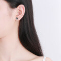 wholesale Pure silver 99 hook earrings new trendy black fitness popular sports couple victory earrings for women-0-3