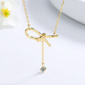 wholesale S925 sterling silver knotted necklace for women, small unique design collarbone chain, ins minimalist elegant luxury viral jewelry-0-6