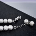 wholesale S925 Silver New Women's Korean-style Simple Bead Matte Bracelet Ladies Fashion Elegant Silver Jewelry Wholesale-0-2