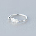 wholesale S925 Silver Ring Women's Bohemian Sweet Leaf Ring Open Feather Tail Ring J1936-0-3