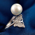 wholesale S925 Silver Ring Shell Pearl Pearl Jewelry, Ladies Multi-style Open Adjustable Silver Ring Creative Jewelry Gift Wholesale-0-3