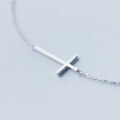wholesale S925 Silver Women's Korean-style Minimalist Cross Pendant Chain Bracelet Wholesale S0565-0-2