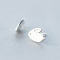 wholesale S925 Sterling Silver Bunny Ear Studs for Women, Korean Style Fashion Cute Small Animal Earrings-0-1