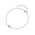 wholesale Sterling Silver S925 Women's Bracelet Korean Style Simple and Minimalist Sweet Fresh Single Diamond Girly Hand Jewelry S4175-0-4
