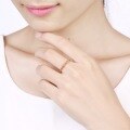 wholesale 925 Sterling Silver Natural Rose Quartz Topaz Fanta Stone Korean Style Twist Small Ring Fashion Versatile-0-4