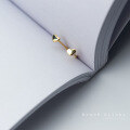wholesale S925 Sterling Silver Gold-Plated Small Dainty Heart Stud Earrings for Women, Korean Style Lovely Sweet Minimalist Heart-shaped Earrings E6148-0-1