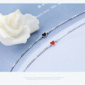 wholesale S925 Sterling Silver Women's Korean Style Simple Sweet Heart Bracelet, Elegant and Unique Heart-shaped Jewelry S1853-0-2