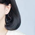 wholesale S925 Sterling Silver Women's Earrings Hollow-Out Large Heart Sweet Stud Earrings Large Hoop Earrings Elegant Ear Accessories E4626-0-3
