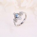 wholesale 925 Sterling Silver Natural Blue Moonstone Vintage Ring from Airume-0-2