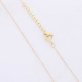 wholesale 9/10/14/18K Gold Cross Engine-Turned Naked Chain Adjustable Necklace for Women Wholesale-0-0