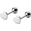 wholesale S925 Silver stud earrings for women, fashionable and sweet polished heart-shaped earrings with a pearl, versatile wearing style-0-4